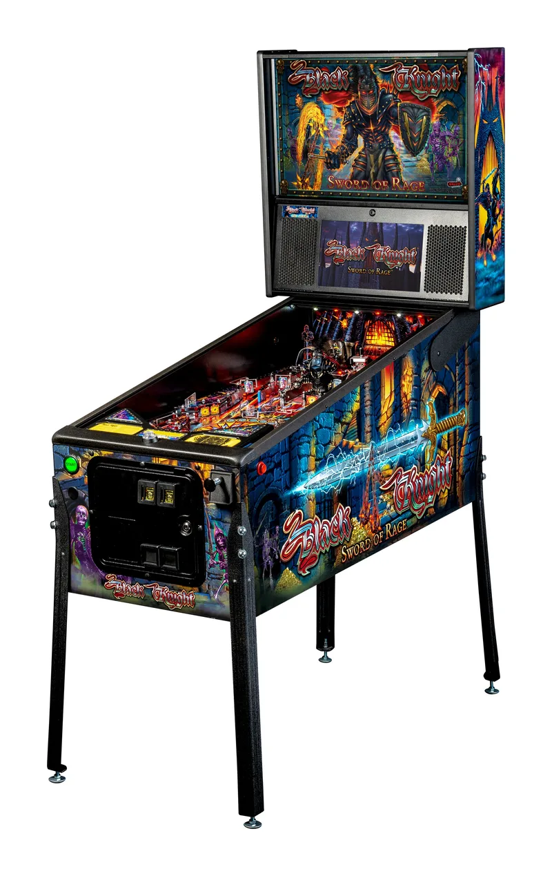 Stern Black Knight flipperkast - rechterzijde met cabinet art