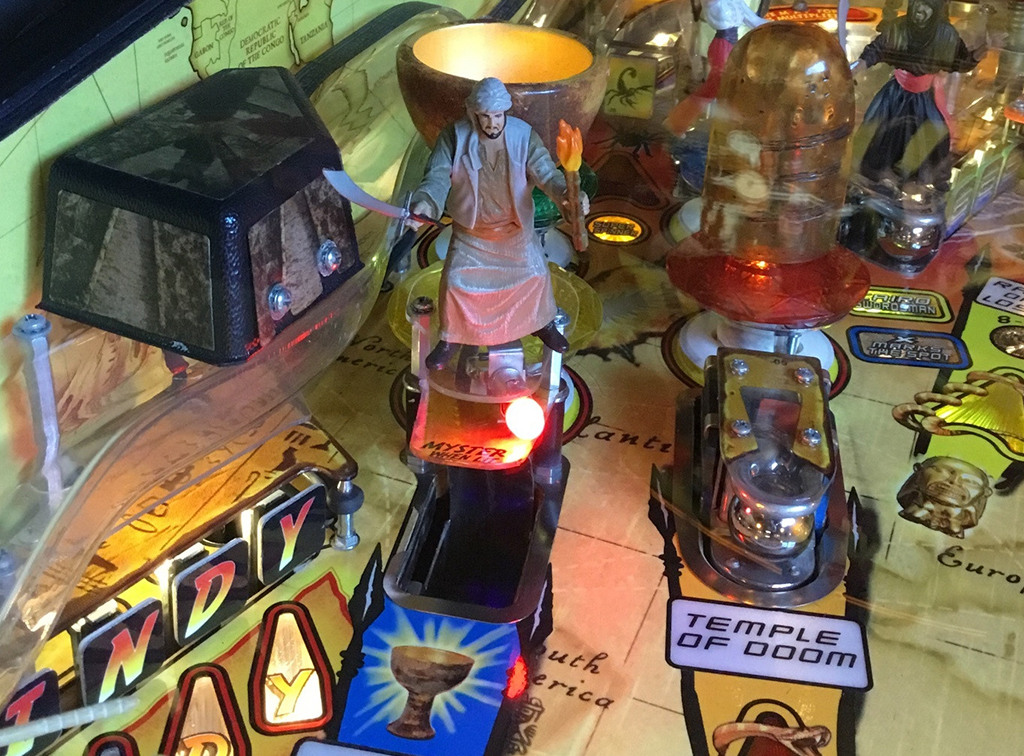 De Holy Grail en Sankara Stone op de Stern Indiana Jones flipperkast