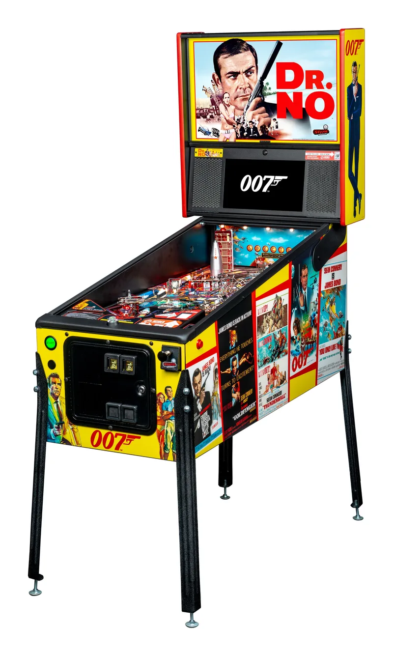 James Bond 007 Pro flipperkast - rechterzijde met iconische backbox-art