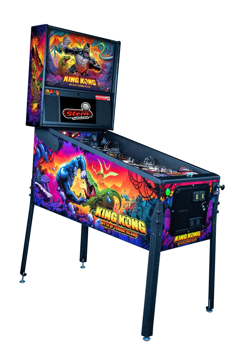 King Kong Pro flipperkast - linkerzijde met cabinet art