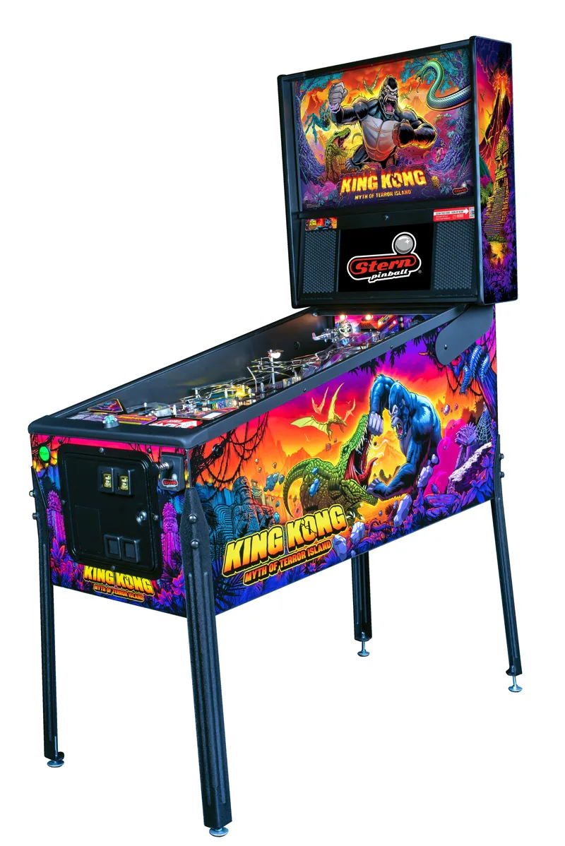 King Kong Pro flipperkast - rechterzijde met cabinet art