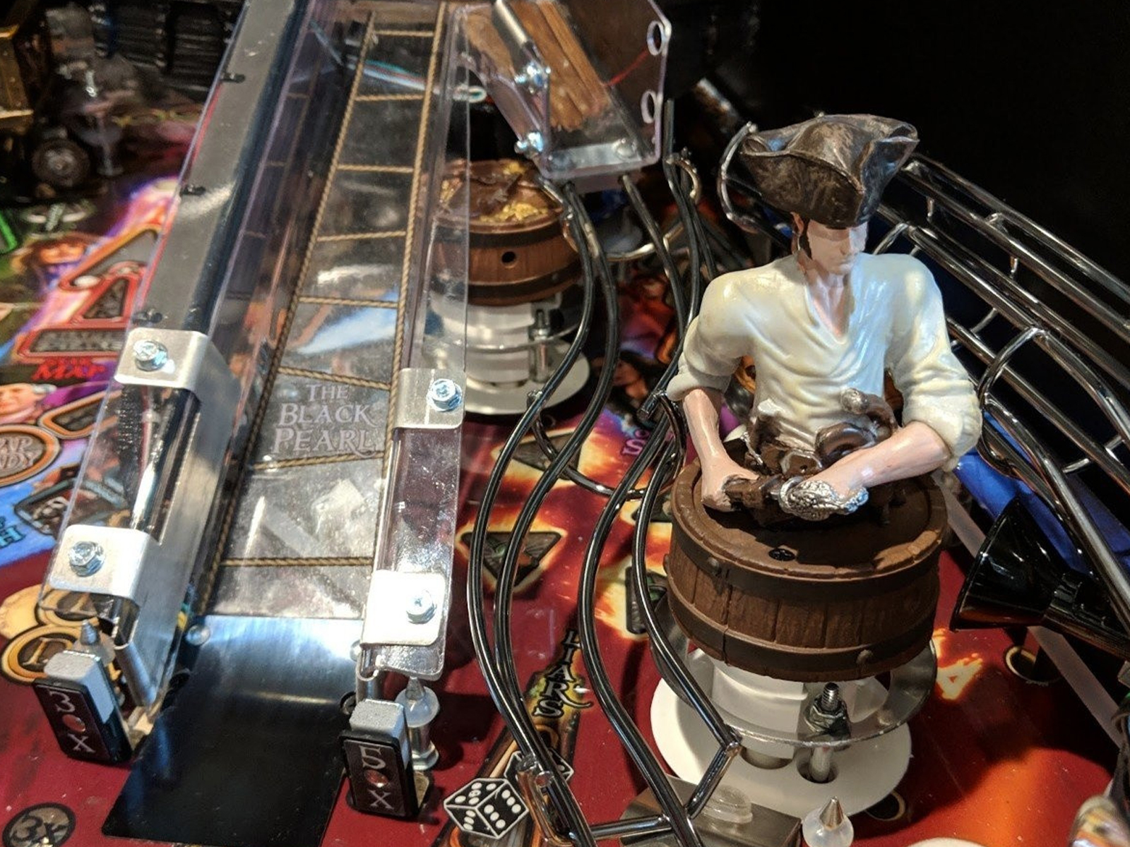 Davy Jones en de Kraken op de Pirates of the Caribbean flipperkast
