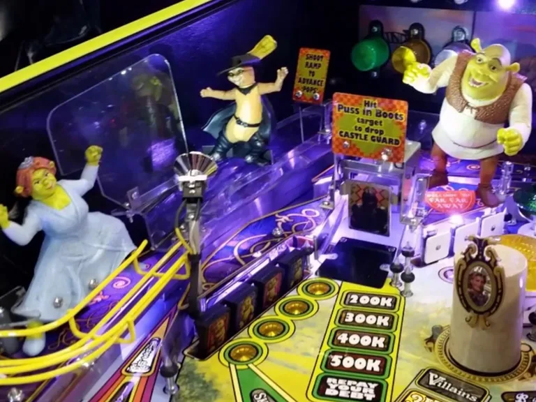De 3D-figuren op de Stern Shrek flipperkast