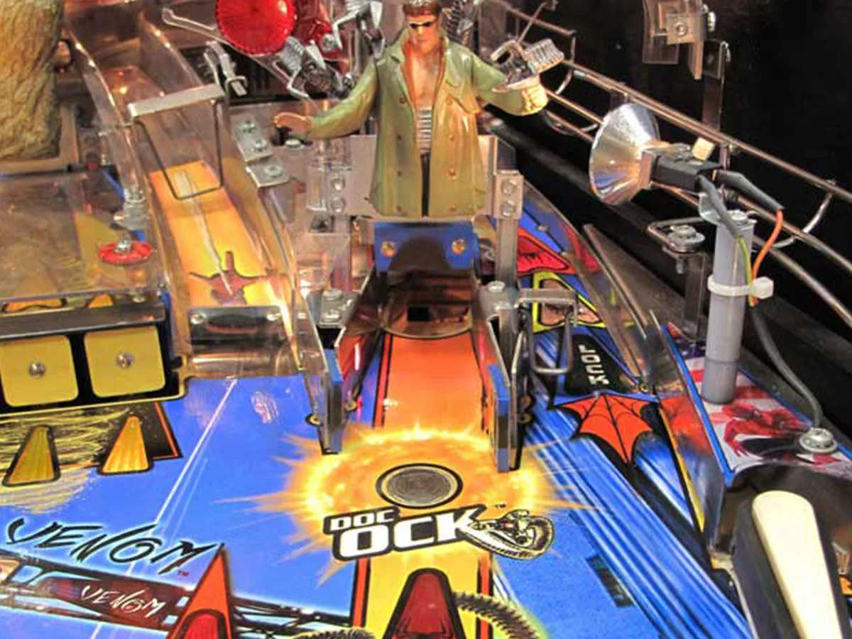 De Doc Ock-magneet op de Stern Spider-Man flipperkast