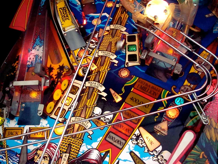 Walk the plank op de Bally Black Rose flipperkast