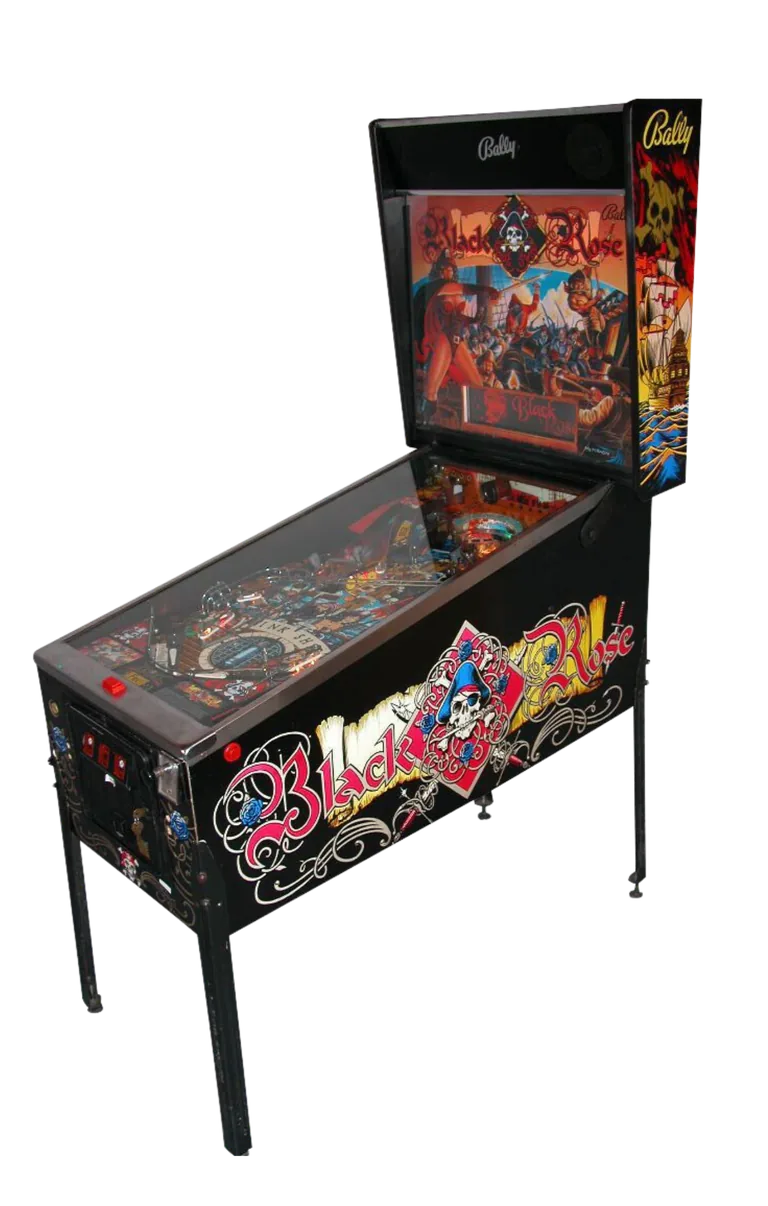 Vrijstaande Bally Black Rose flipperkast