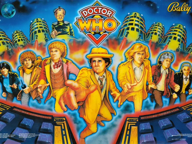 Zeven Doctors op de Bally Doctor Who flipperkast