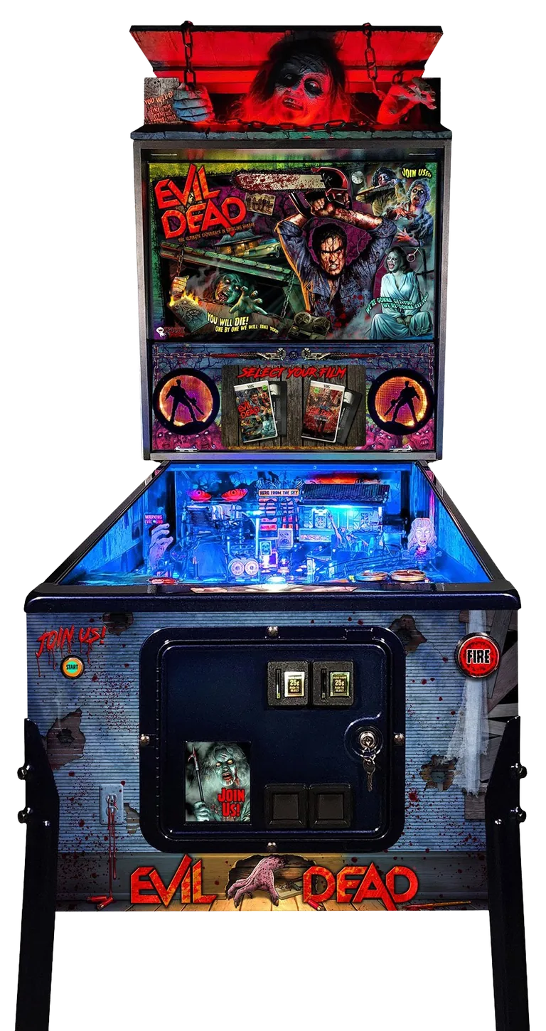 Spooky Pinball Evil Dead flipperkast vooraanzicht