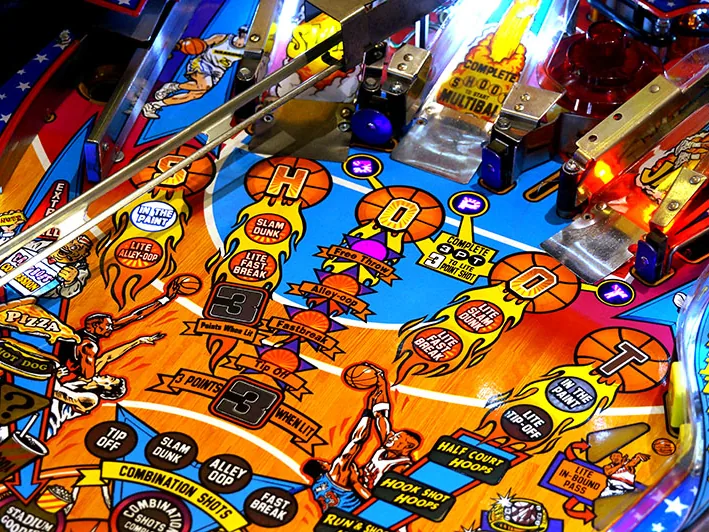 Fast Break op de Bally NBA Fastbreak flipperkast