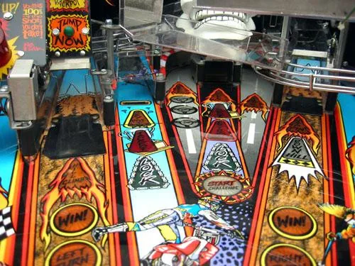 Multiball op de Williams No Fear flipperkast