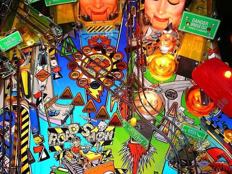 Multiball op de Williams Road Show flipperkast