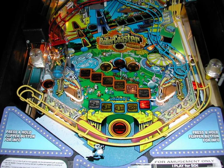 Bouw je pretpark op de Stern Pinball Rollercoaster Tycoon flipperkast