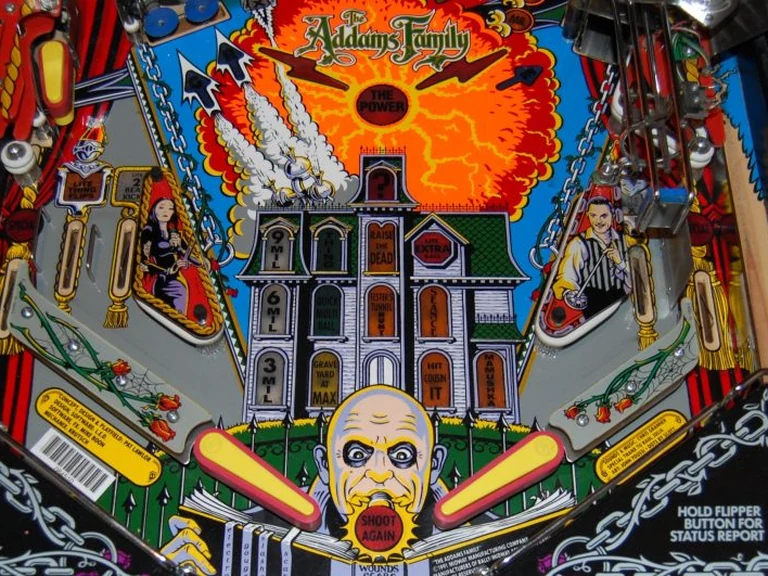 Tour the Mansion op de Bally The Addams Family flipperkast