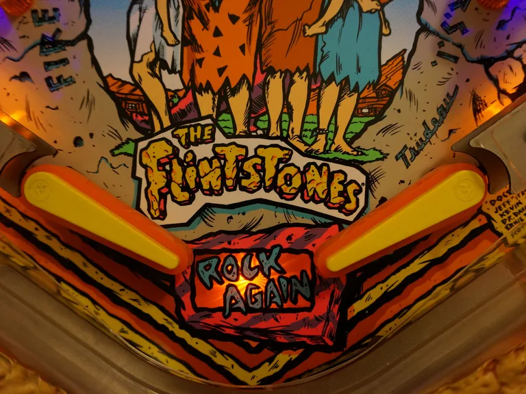 Yabba Dabba Doo op de Williams The Flintstones flipperkast