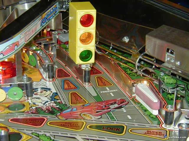 Het stoplicht op de Williams The Getaway flipperkast