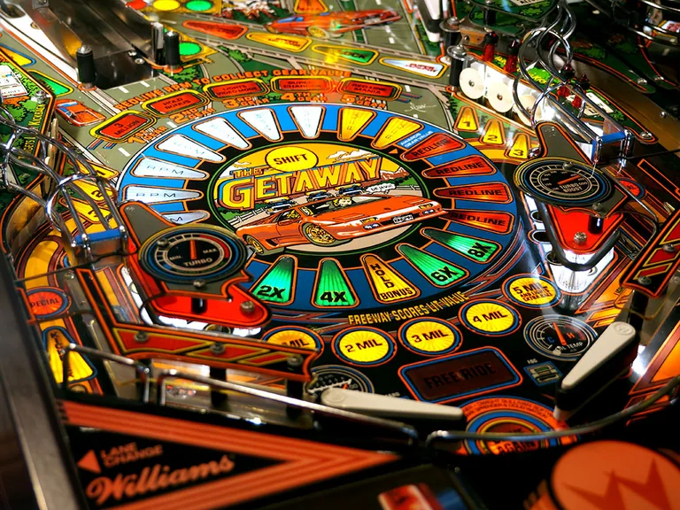 Redline Mania op de Williams The Getaway flipperkast