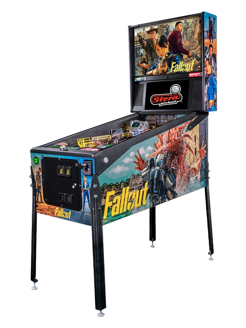 Fallout Pro flipperkast, rechterzijde met cabinet art