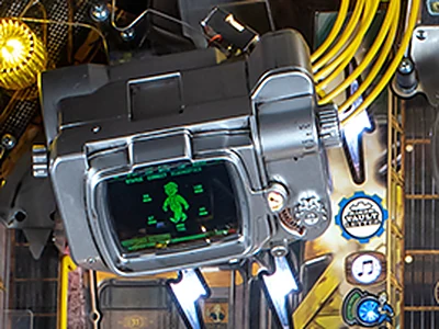 De Pip-Boy op het speelveld van de Fallout flipperkast